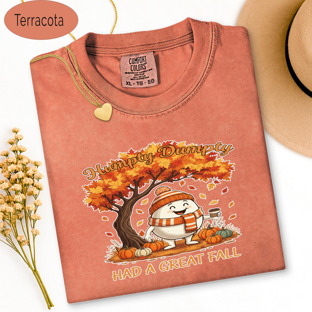 Fall Aesthetic Shirt, Humpy Dumpty Had a Great Fall Tee, Pumpkin Spice Shirt, Cu image 17