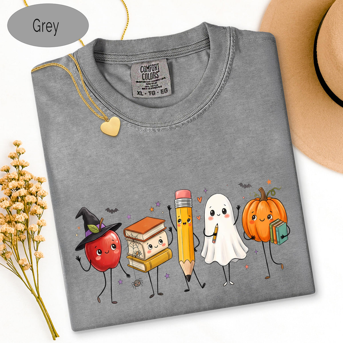 Teacher Halloween Shirt, Teacher Shirt, Spooky School Graphic Tee, Fall , Ghost  image 8