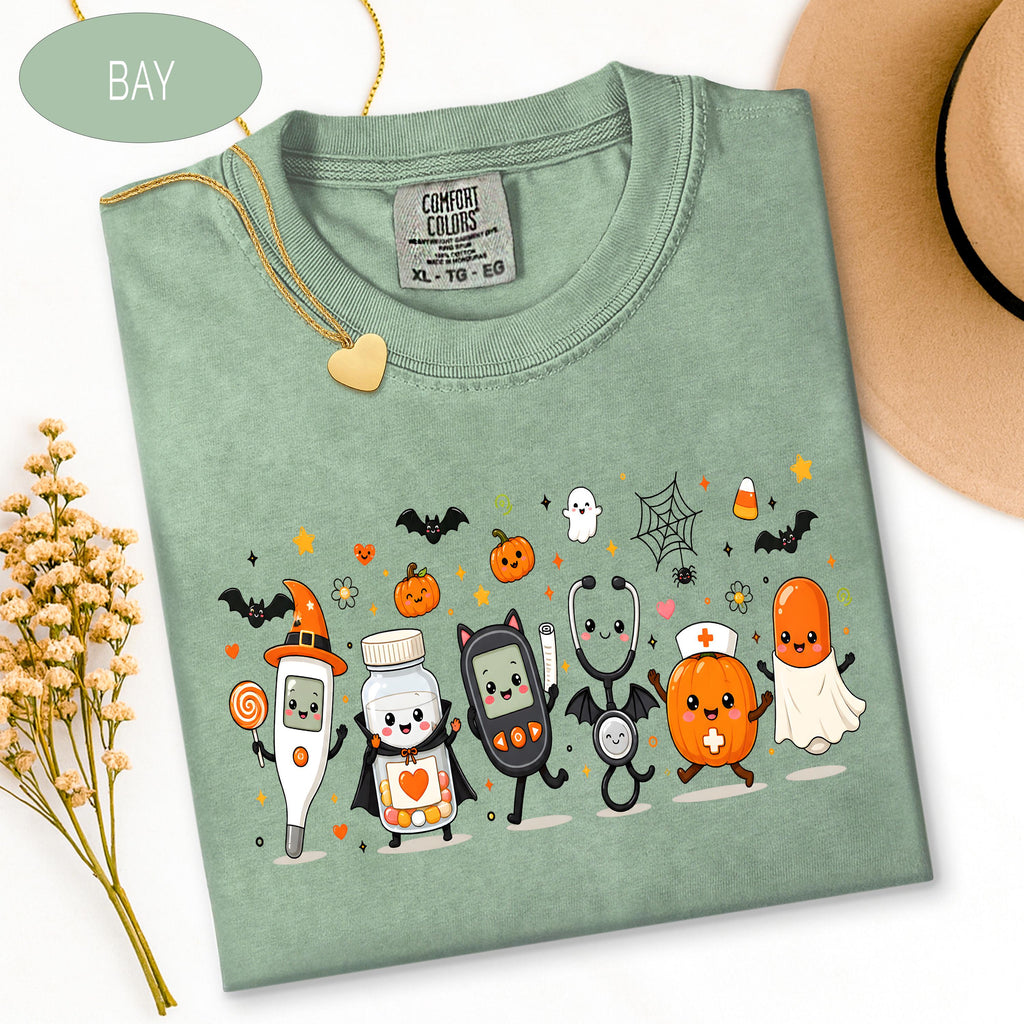Halloween Nurse Tee, Comfort Colors Shirt, Spooky Nurse Shirt, Medical1 image 16