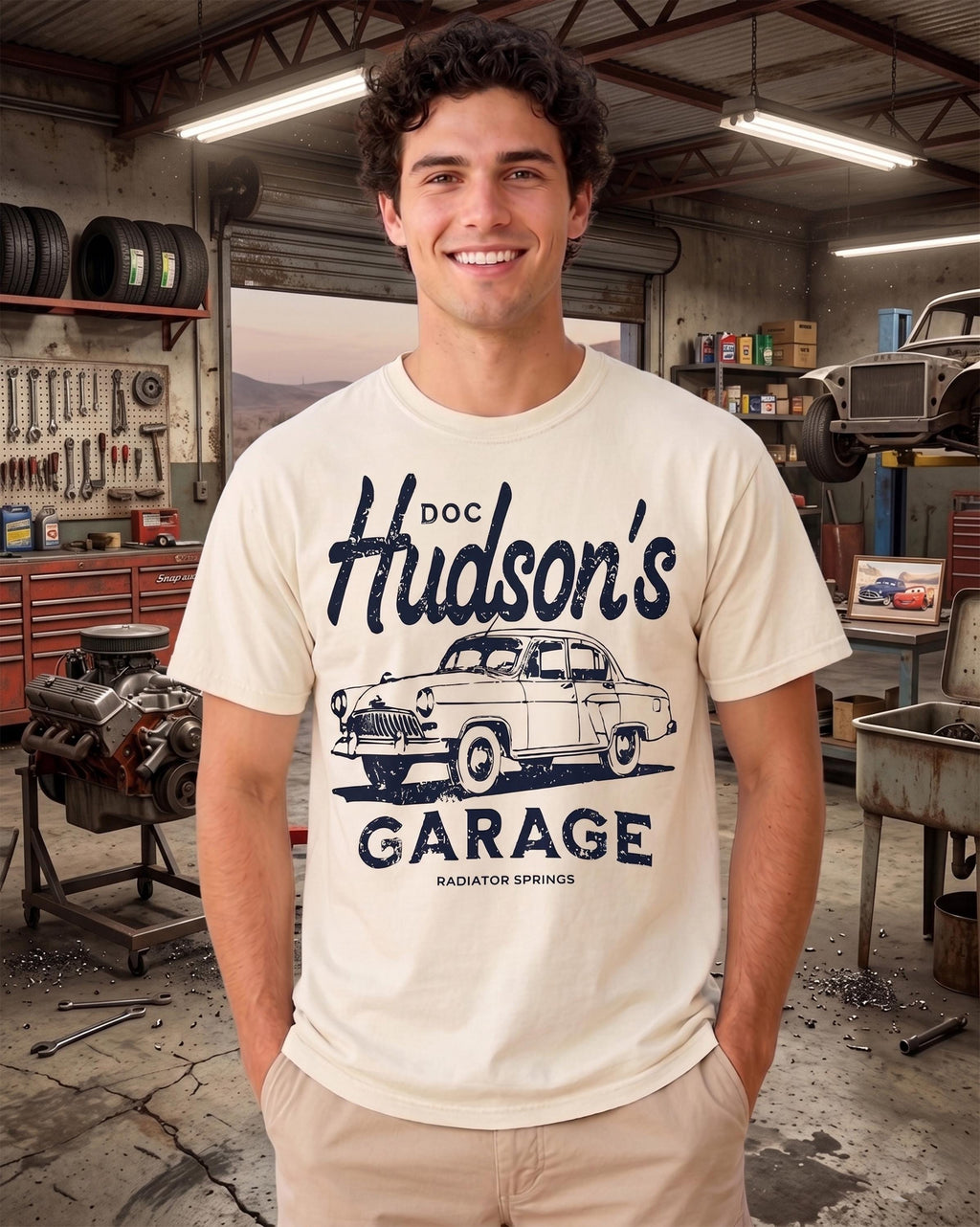 Doc Hudson Shirt, Pixar Car Shirt, Cars Land Shirt, Radiator Springs Tee, Vintag image 1