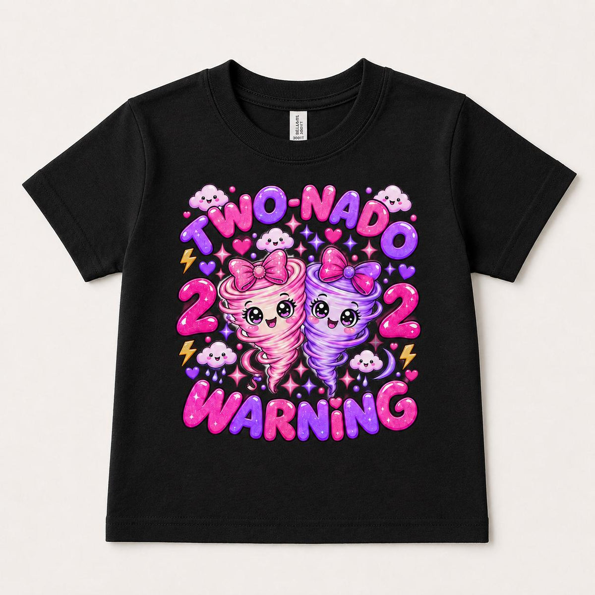 2nd Birthday Shirt, Two Nado Girl Birthday Tee, Tornado Birthday Outfit, Cute Tw image 2