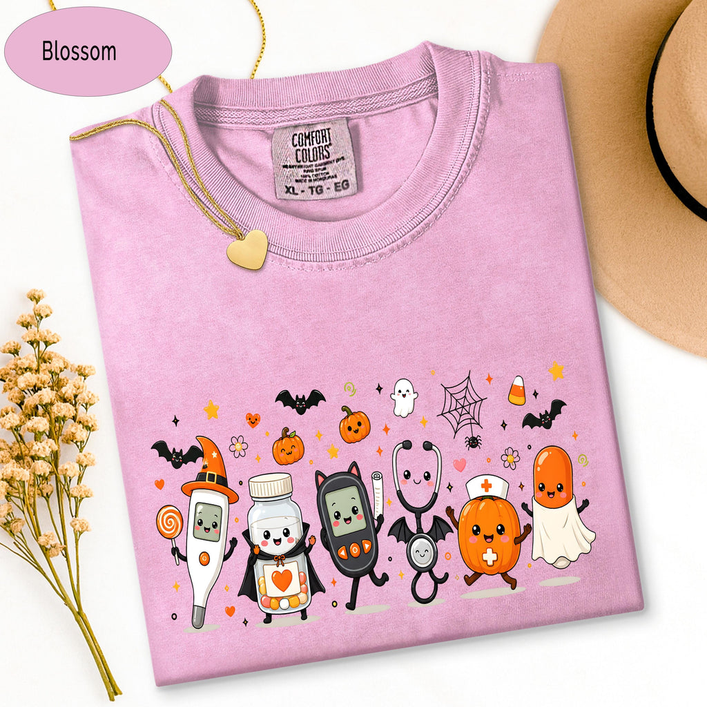 Halloween Nurse Tee, Comfort Colors Shirt, Spooky Nurse Shirt, Medical1 image 8