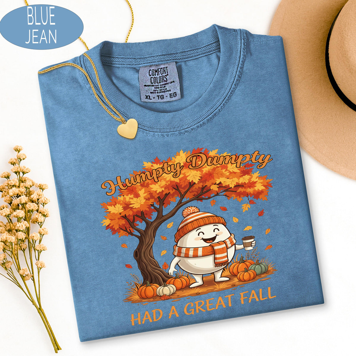 Fall Aesthetic Shirt, Humpy Dumpty Had a Great Fall Tee, Pumpkin Spice Shirt, Cu image 7