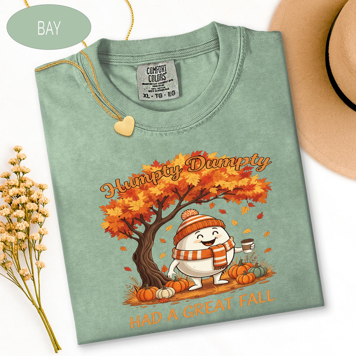 Fall Aesthetic Shirt, Humpy Dumpty Had a Great Fall Tee, Pumpkin Spice Shirt, Cu image 2