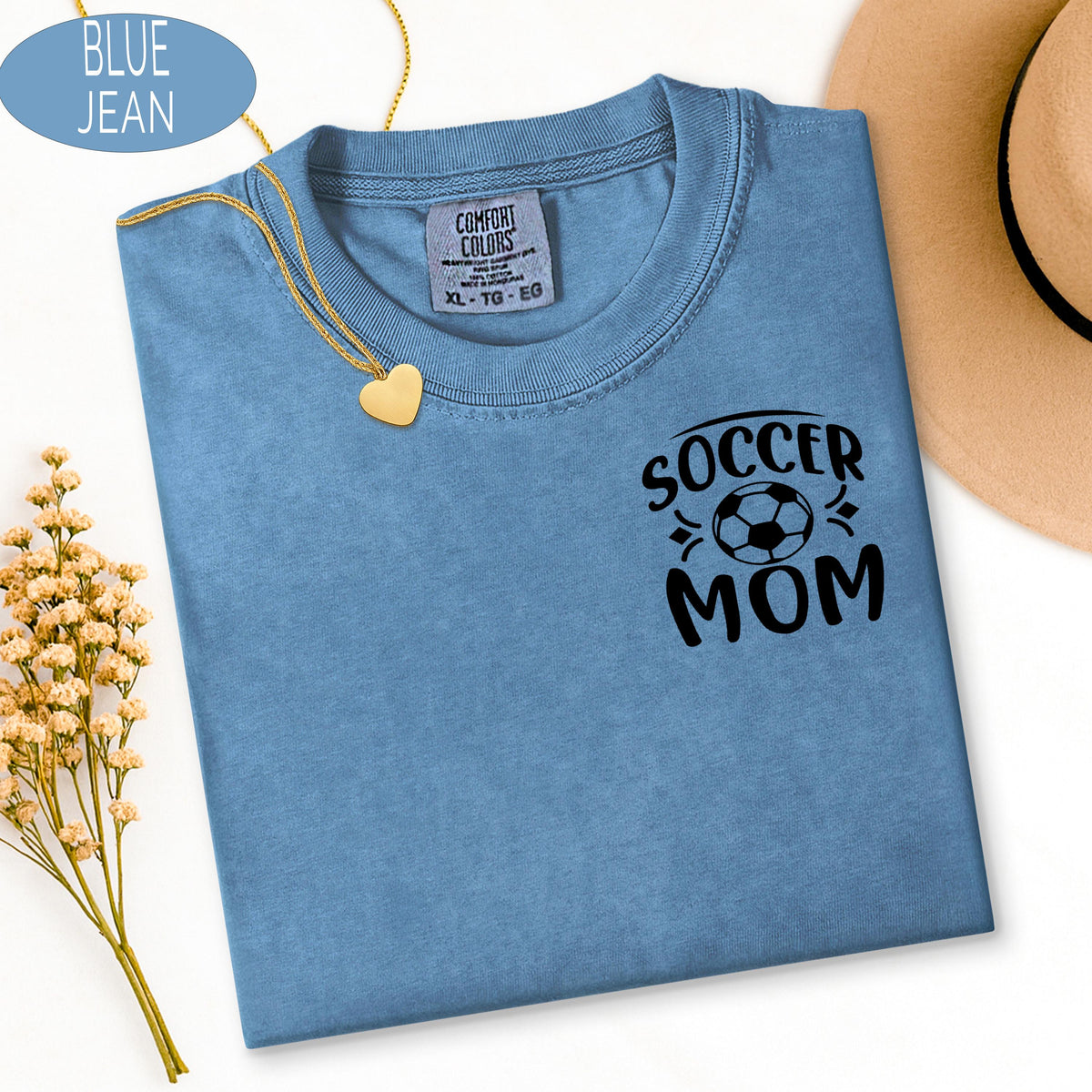 Soccer Mom Shirt, Personalized Soccer Number Tee, Custom Soccer Gift, Soccer Mam image 1