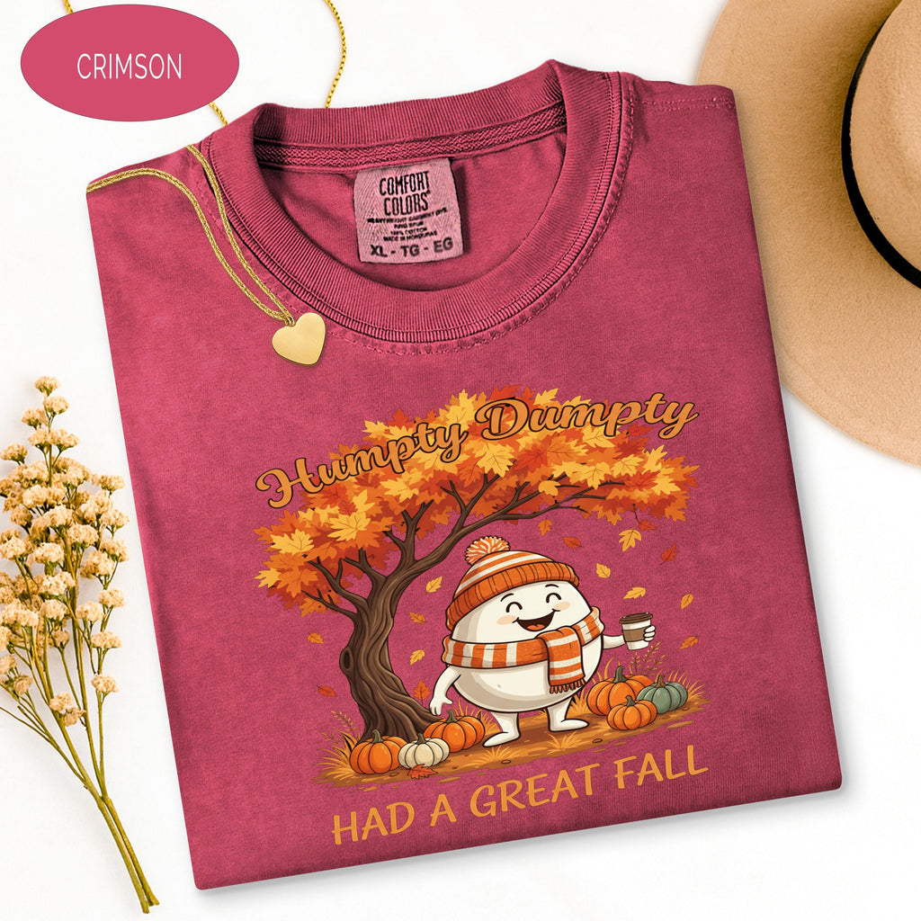 Fall Aesthetic Shirt, Humpy Dumpty Had a Great Fall Tee, Pumpkin Spice Shirt, Cu image 8
