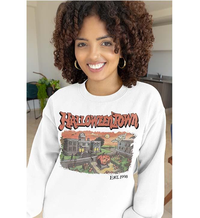 Halloweentown Est 1998 Retro Sweatshirt | Halloweentown University Fall Apparel image 5
