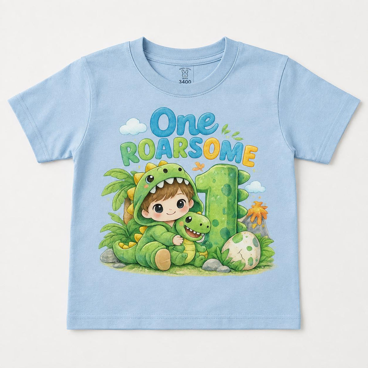 Dinosaur 1st Birthday Shirt, One Roarsome Toddler Tee, First Birthday Boy Shirt, image 2