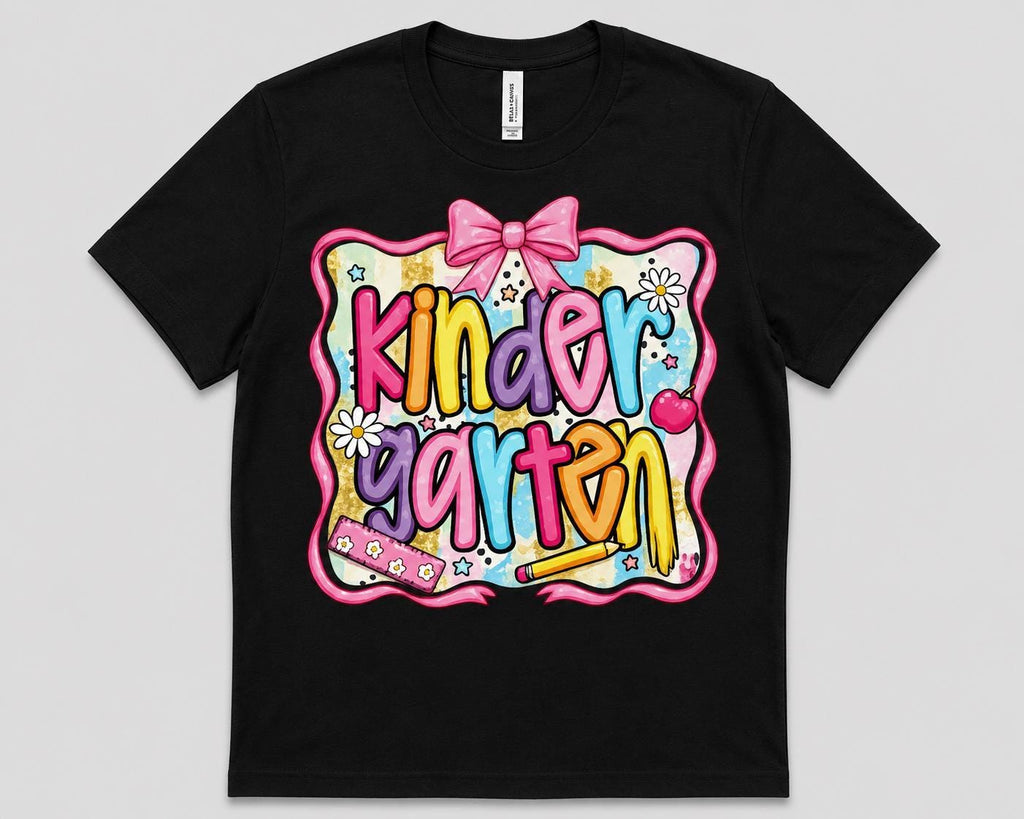 Kindergarten Shirt, First Day of School Tee, Back to School Shirt, Girls School  image 0