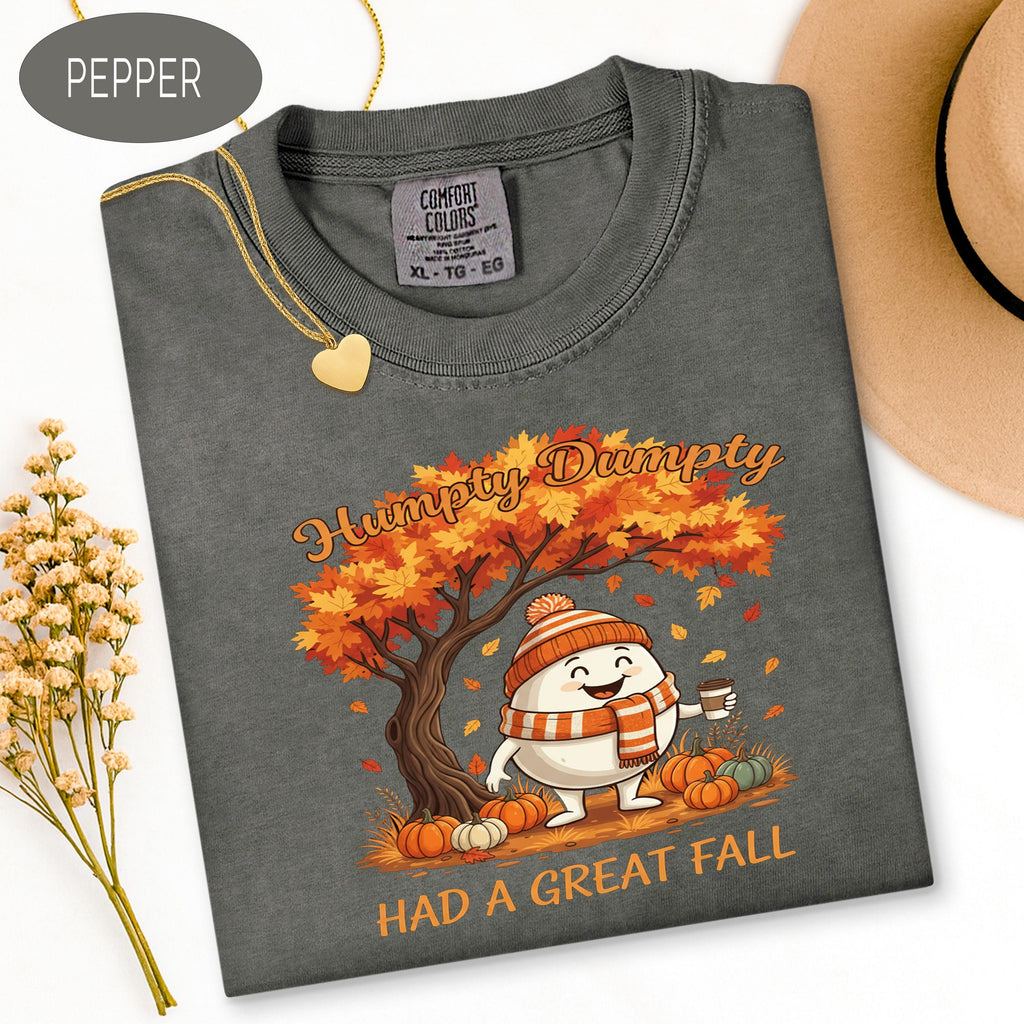 Fall Aesthetic Shirt, Humpy Dumpty Had a Great Fall Tee, Pumpkin Spice Shirt, Cu image 16