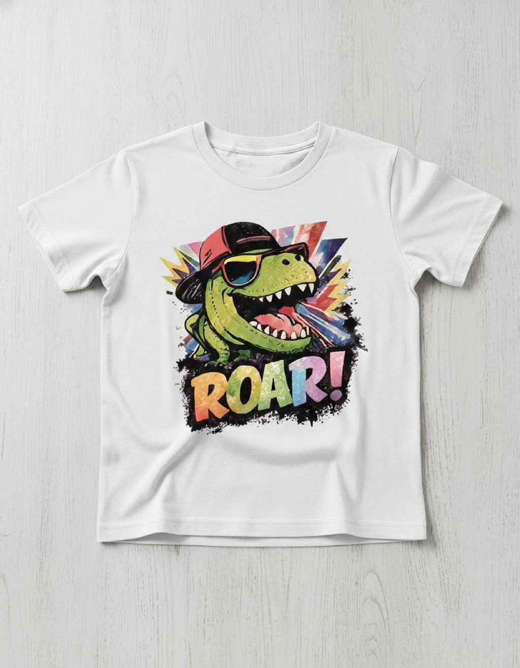 Cool T-Rex Toddler Shirt with Sunglasses | Retro Style Dinosaur Graphic Tee for  image 5