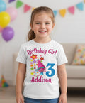 Custom Trolls Birthday Shirt, Personalized Poppy Top, Name and Age Birthday Girl image 0