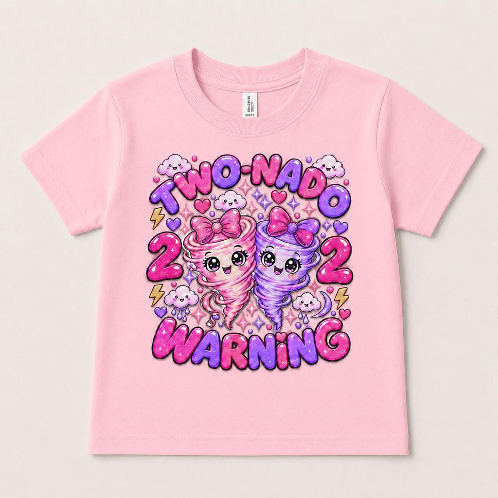 2nd Birthday Shirt, Two Nado Girl Birthday Tee, Tornado Birthday Outfit, Cute Tw image 4