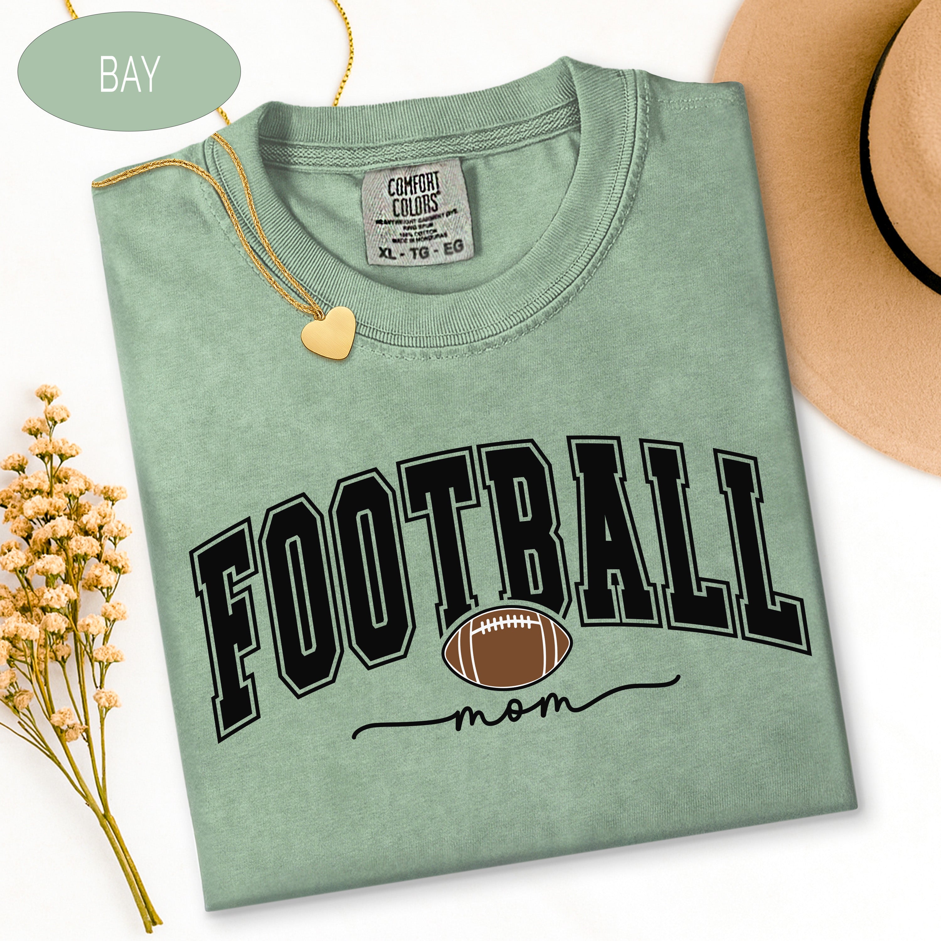Football Mom Shirt, Personalized Football Mama Tee, Custom Game Day Shirt, Senior Football Mom Gift, Football Grandma Aunt Shirt