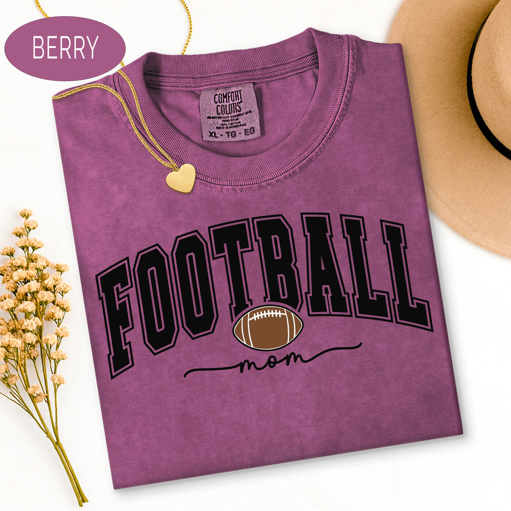 Football Mom Shirt, Personalized Football Mama Tee, Custom Game Day Shirt, Senior Football Mom Gift, Football Grandma Aunt Shirt