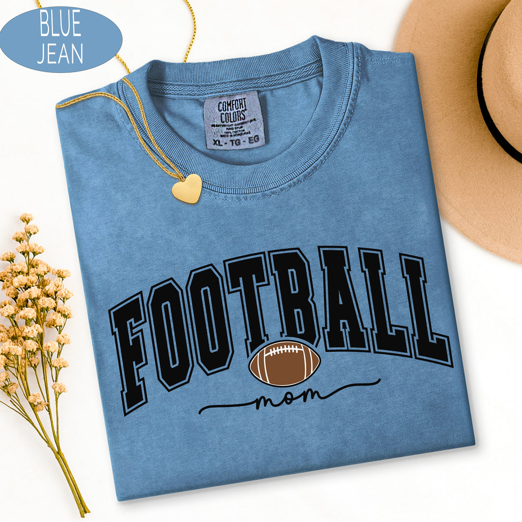 Football Mom Shirt, Personalized Football Mama Tee, Custom Game Day Shirt, Senior Football Mom Gift, Football Grandma Aunt Shirt