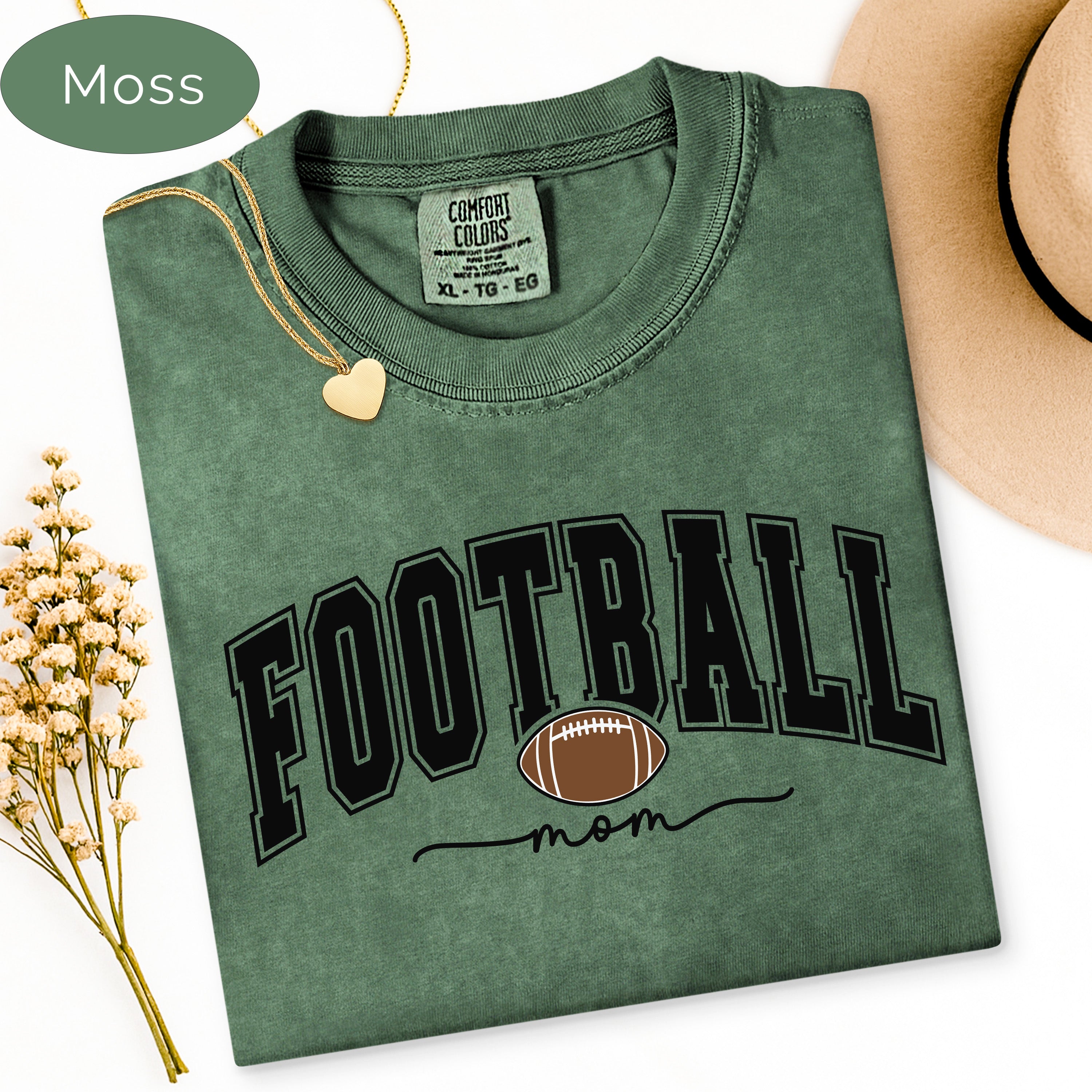 Football Mom Shirt, Personalized Football Mama Tee, Custom Game Day Shirt, Senior Football Mom Gift, Football Grandma Aunt Shirt