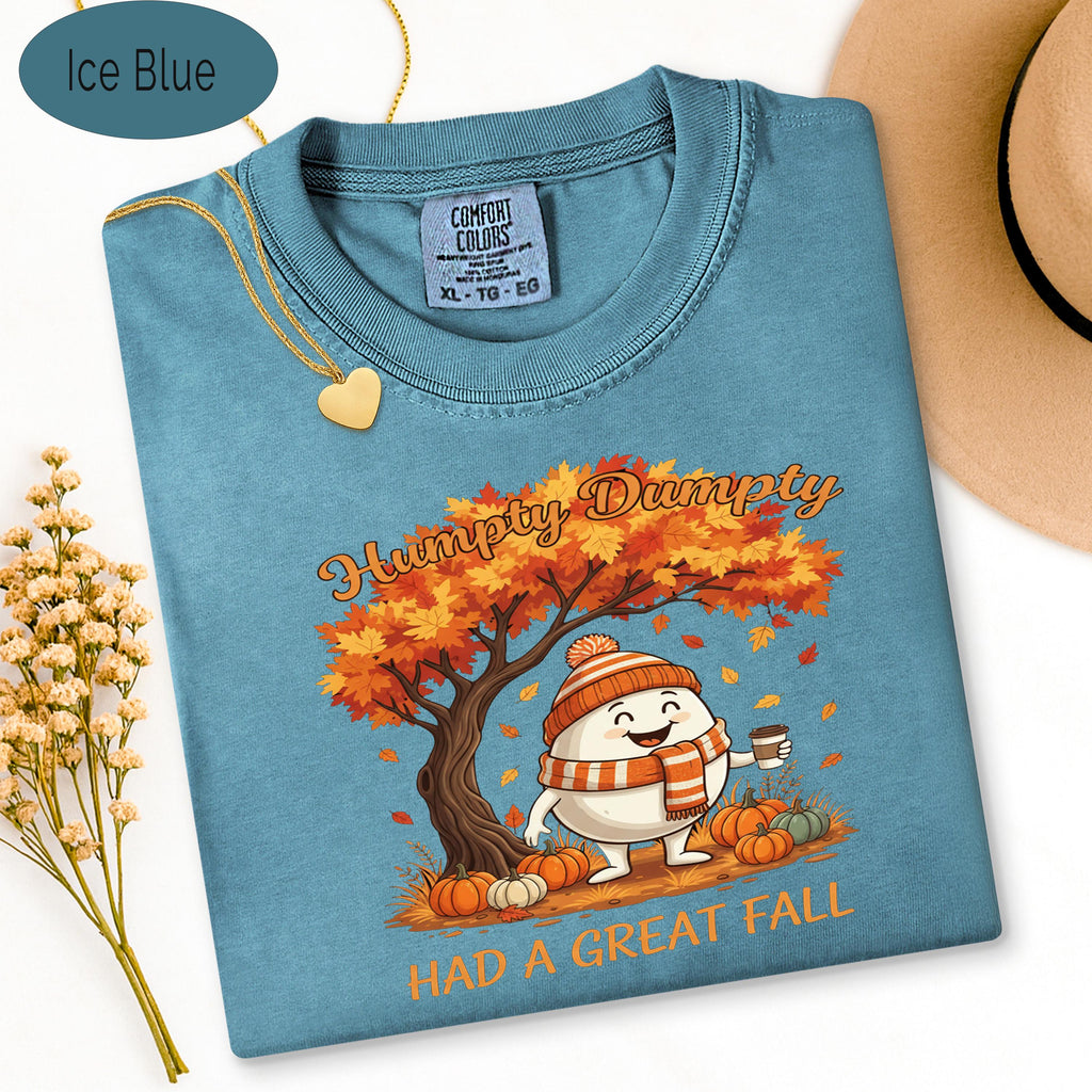 Fall Aesthetic Shirt, Humpy Dumpty Had a Great Fall Tee, Pumpkin Spice Shirt, Cu image 12