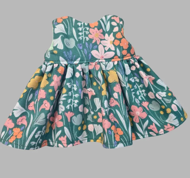 Floral Print Dress for 12 in Doll / Dress for 12-Inch Baby Dolls / 12 in Doll Dress / Dress Dolls / Doll Clothes