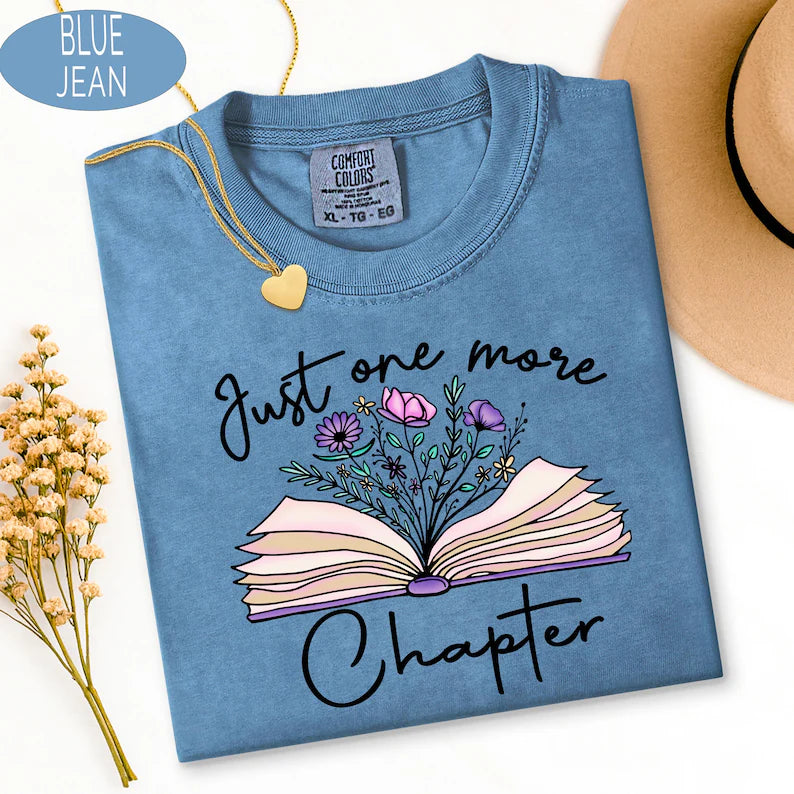 Book Lover Reading Shirt, One More Chapter Bookish Tee, Book Shirts Women, Librarian Teacher Book Club Gift