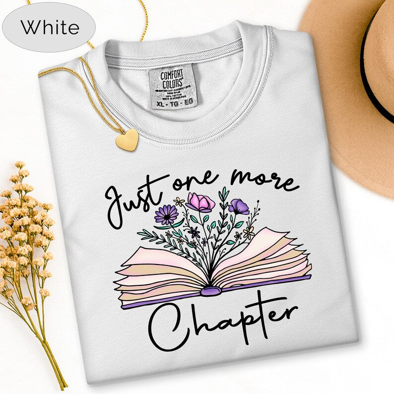 Book Lover Reading Shirt, One More Chapter Bookish Tee, Book Shirts Women, Librarian Teacher Book Club Gift