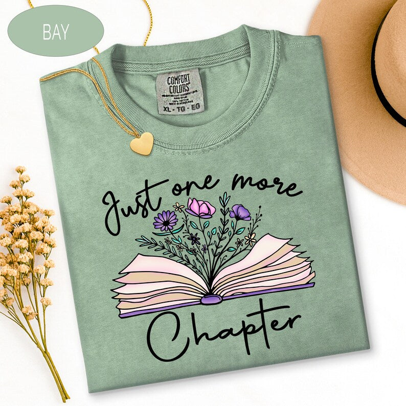 Book Lover Reading Shirt, One More Chapter Bookish Tee, Book Shirts Women, Librarian Teacher Book Club Gift