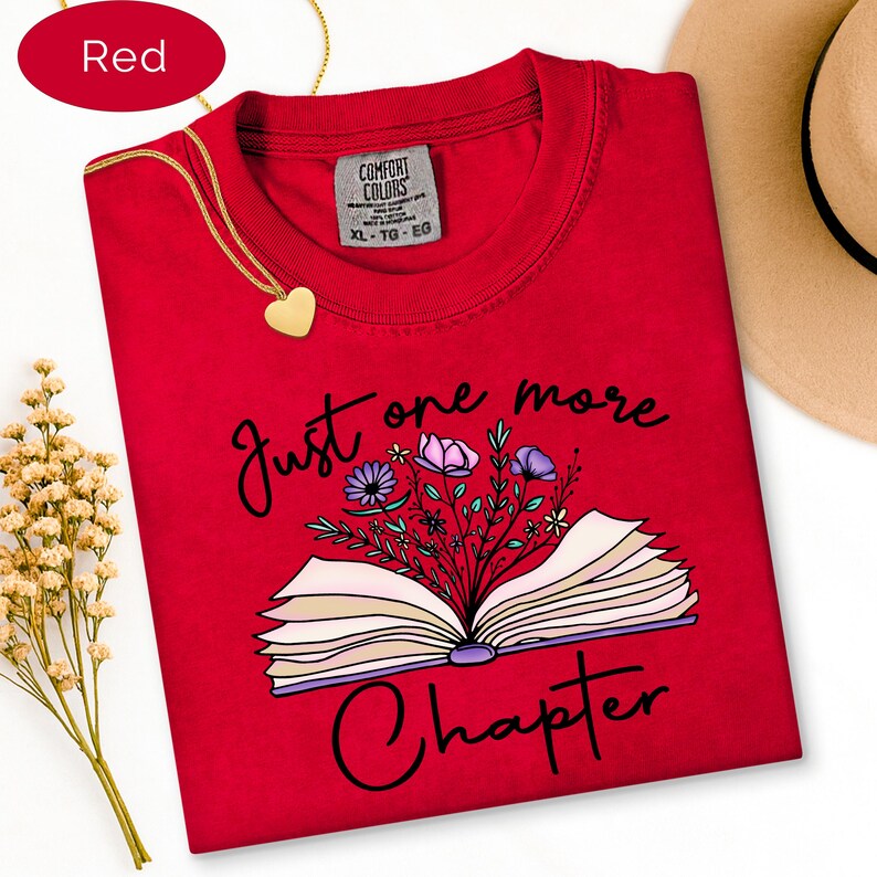 Book Lover Reading Shirt, One More Chapter Bookish Tee, Book Shirts Women, Librarian Teacher Book Club Gift
