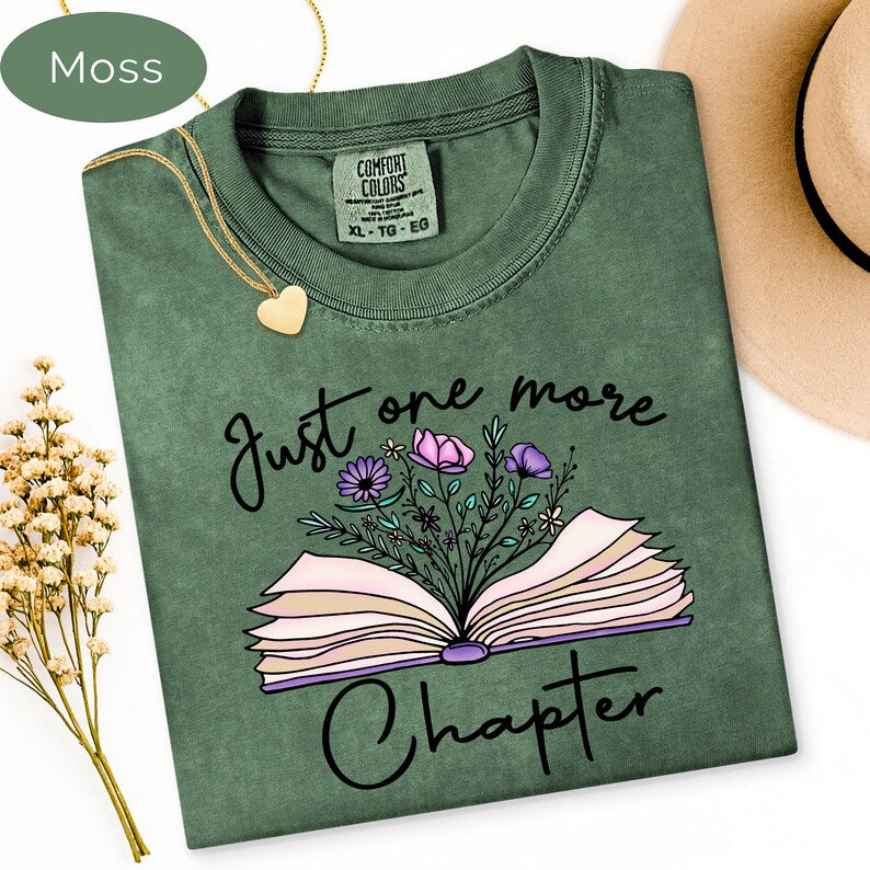Book Lover Reading Shirt, One More Chapter Bookish Tee, Book Shirts Women, Librarian Teacher Book Club Gift