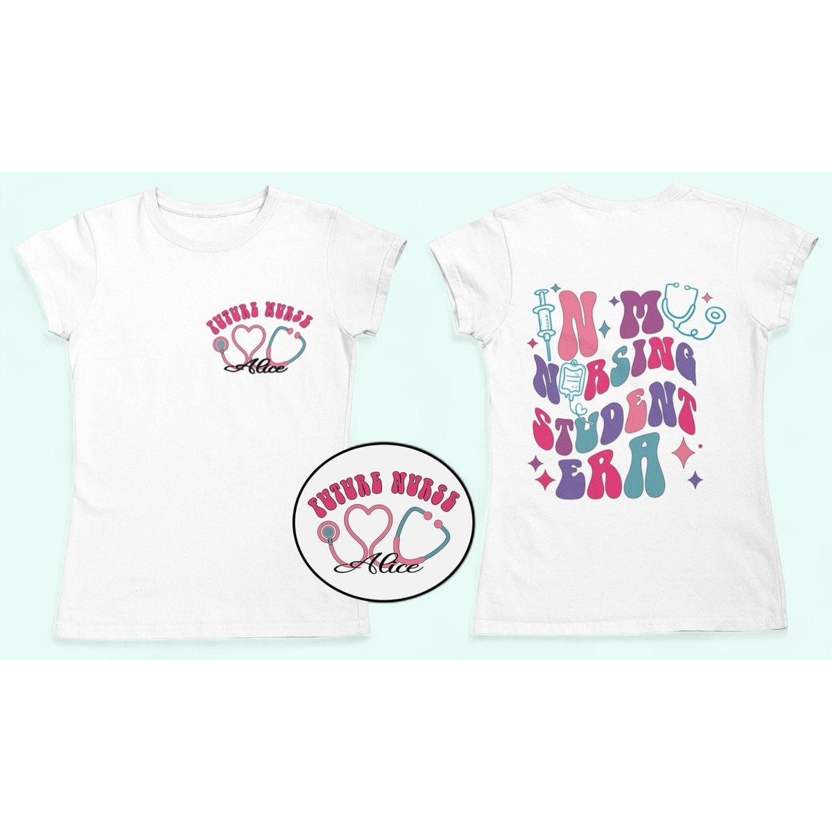 School Nurse Era Shirt – Cute Groovy Nurse T-Shirt, RN Nurse Shirt for Work, Nursing School Tee, Future Nurse Gift
