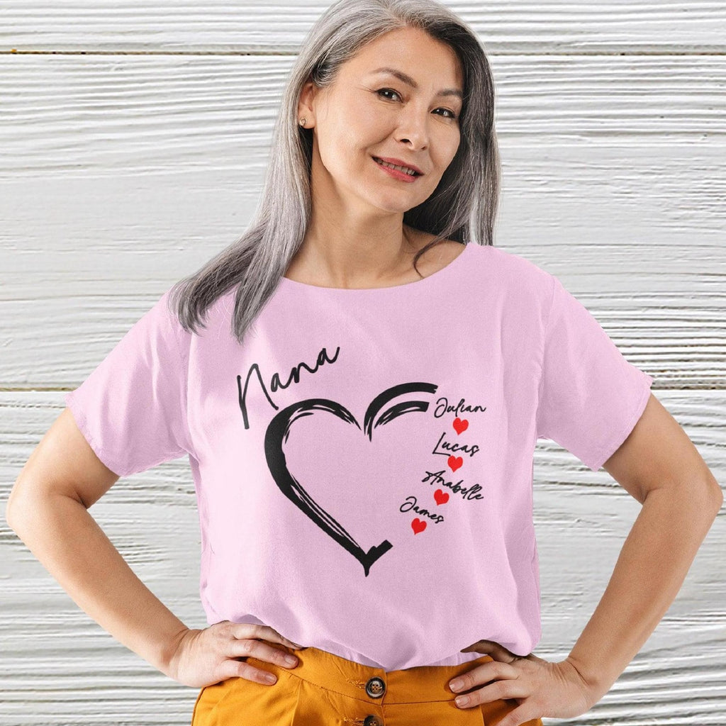 Personalized Nana Shirt with Grandkids Names | Custom Grandma Tee | New Nana Gift