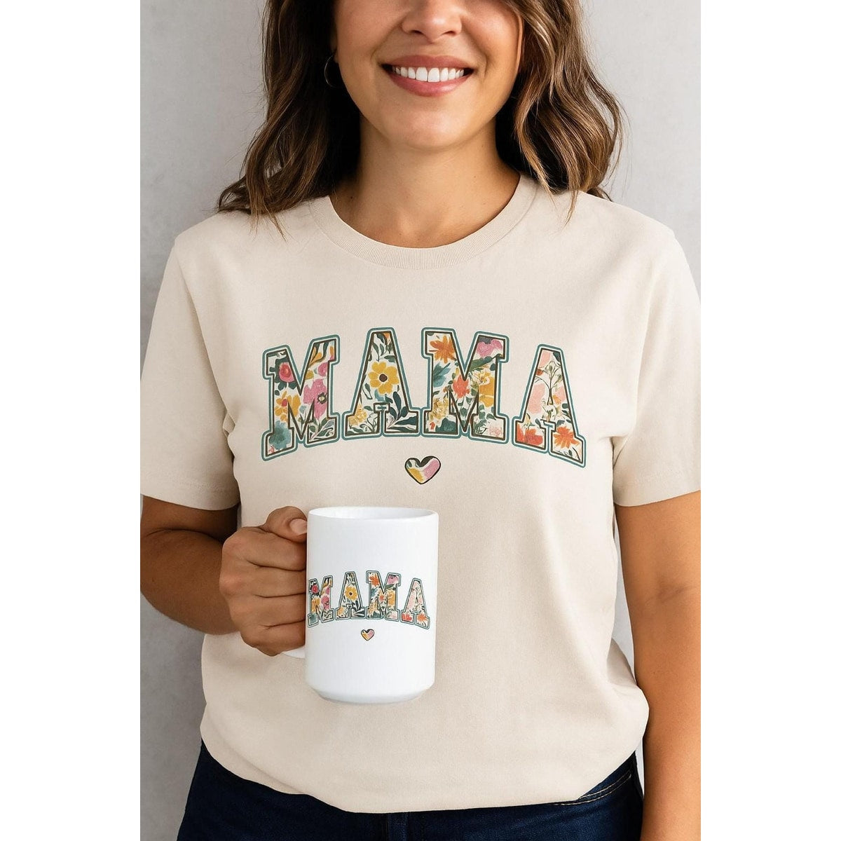 Floral Mama Shirt and Mug Set | Mother's Day Gift for Mom
