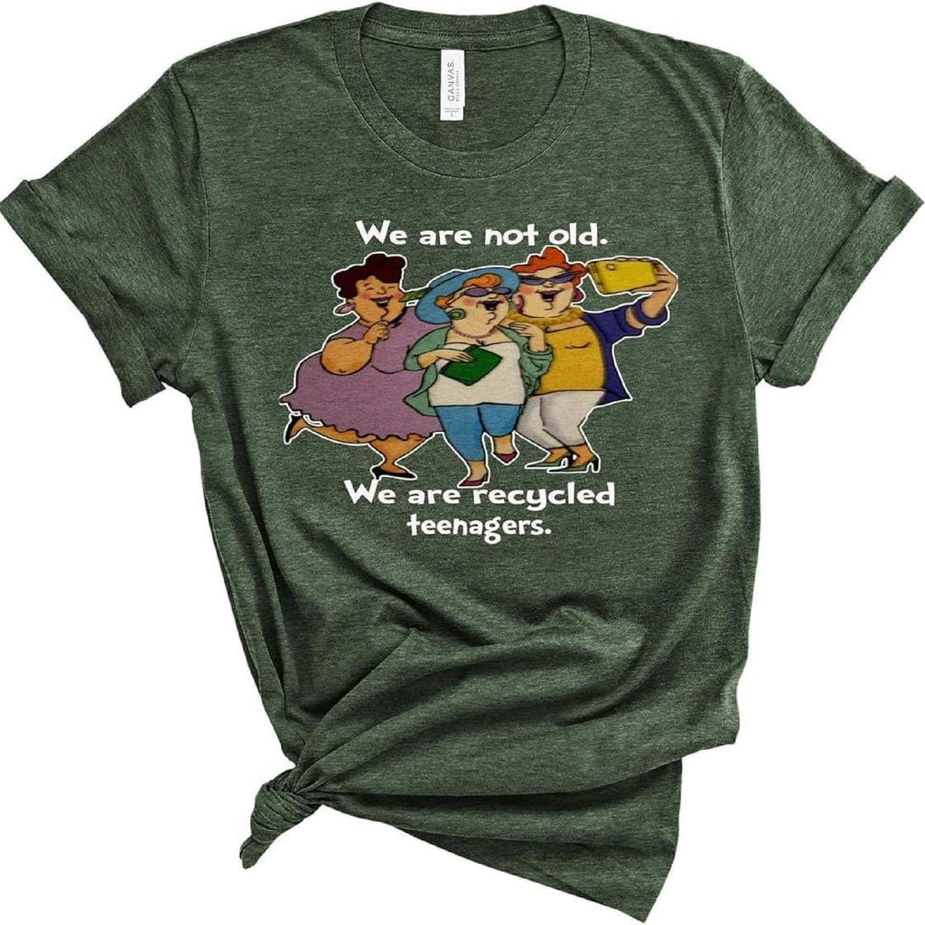 Recycled Teenagers Funny Shirt, Soft Cotton Graphic Tee, Birthday Gift for Women