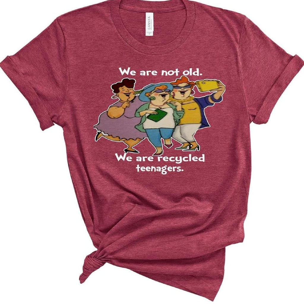 Recycled Teenagers Funny Shirt, Soft Cotton Graphic Tee, Birthday Gift for Women