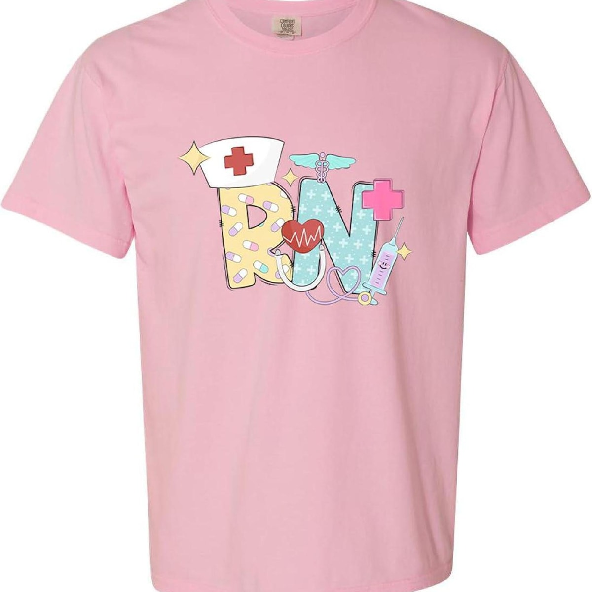 Registered Nurse RN Shirt – Groovy Medical Symbols, Nursing Pride Tee