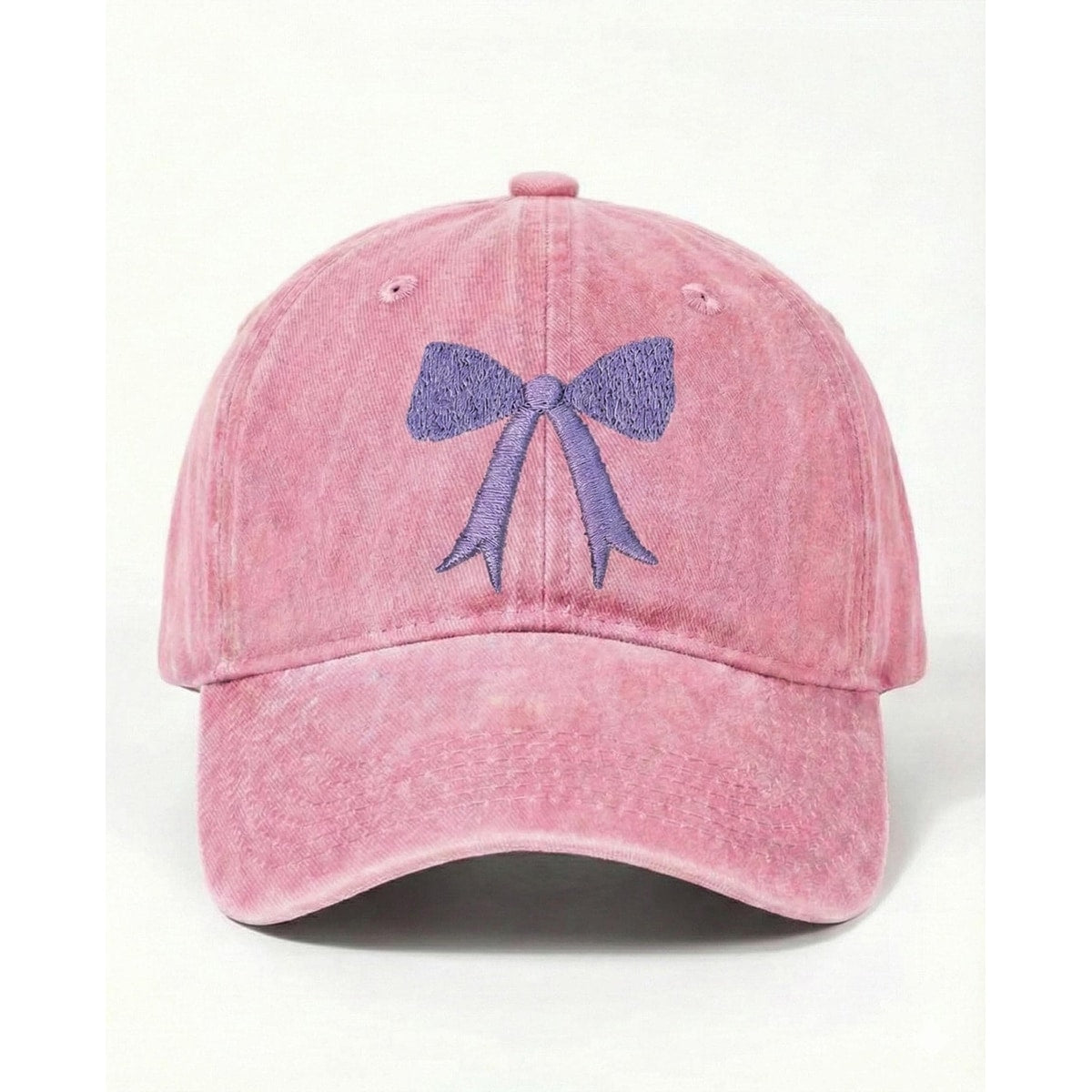 Coquette Bow Embroidered Baseball Cap | Customizable Girly Dad Hat