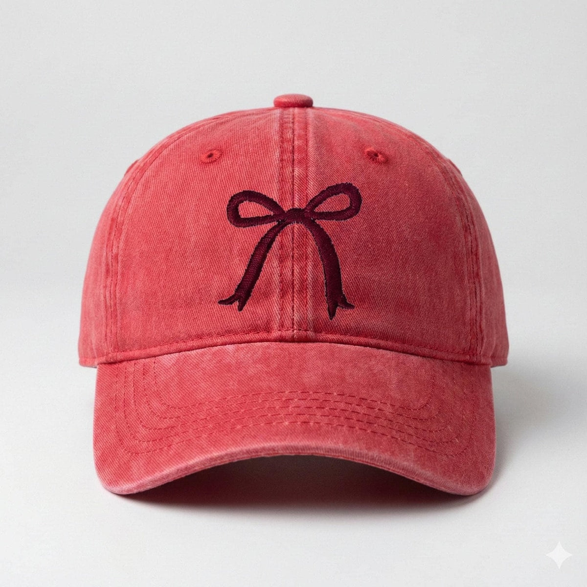 Coquette Bow Embroidered Baseball Cap | Customizable Girly Dad Hat