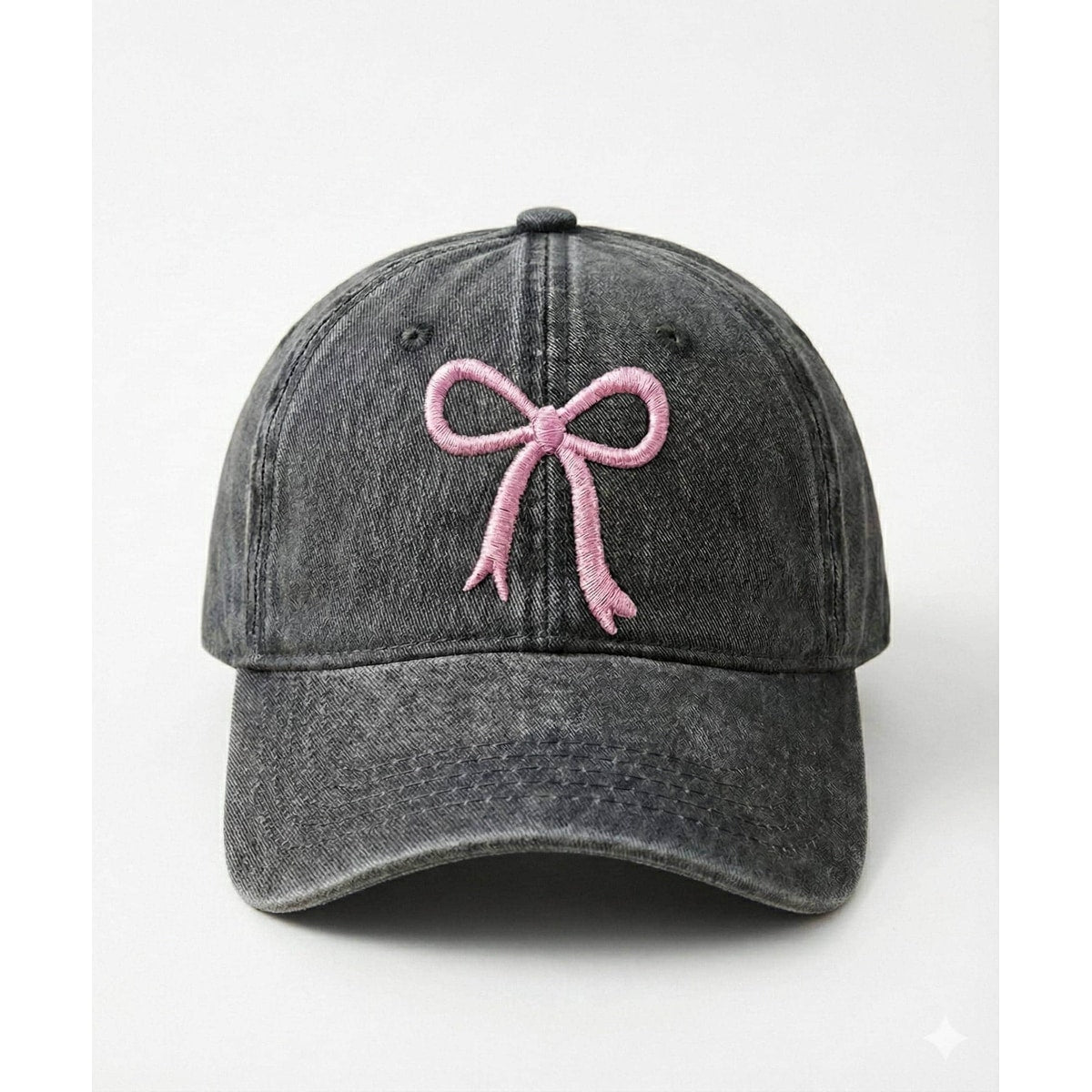 Coquette Bow Embroidered Baseball Cap | Customizable Girly Dad Hat