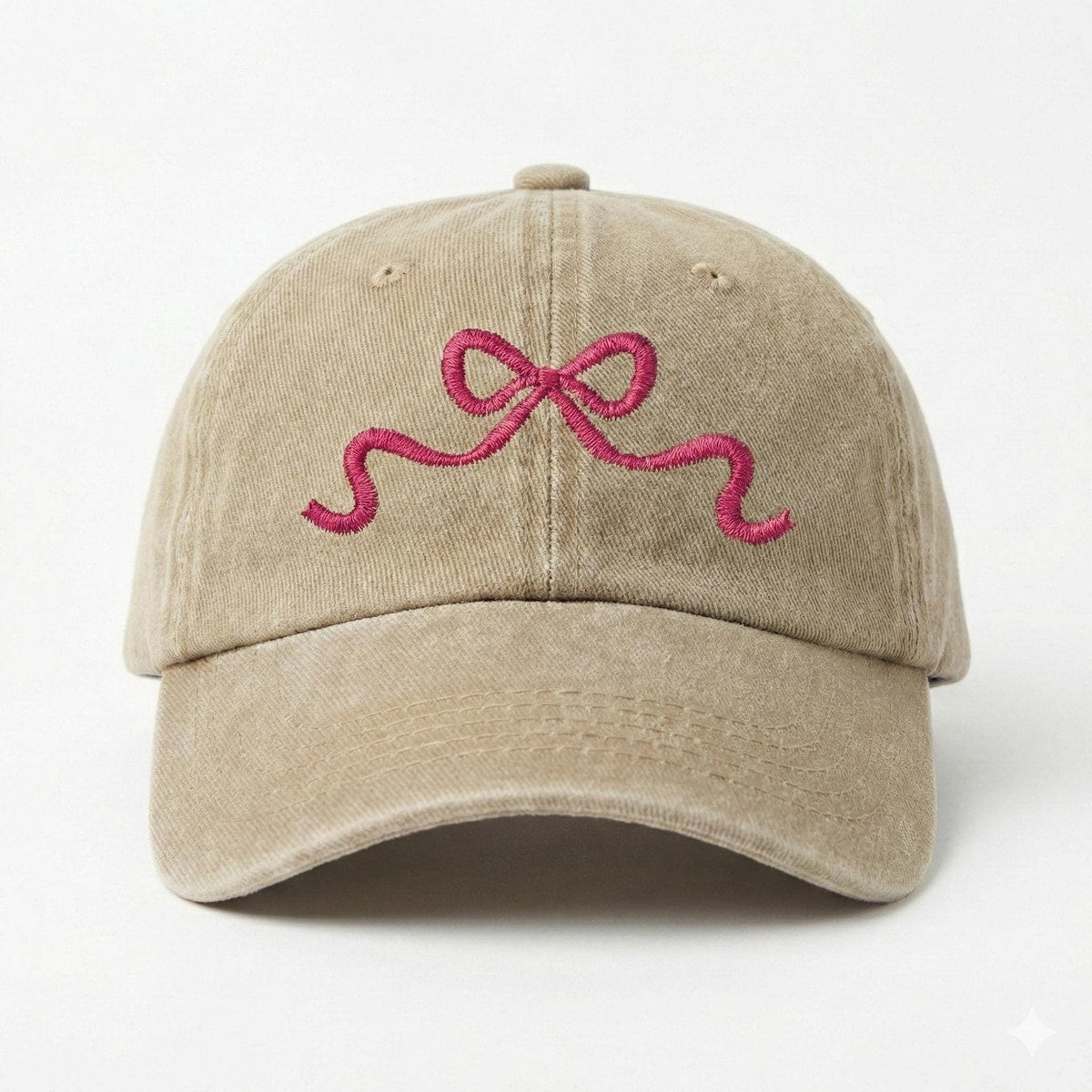 Coquette Bow Embroidered Baseball Cap | Customizable Girly Dad Hat