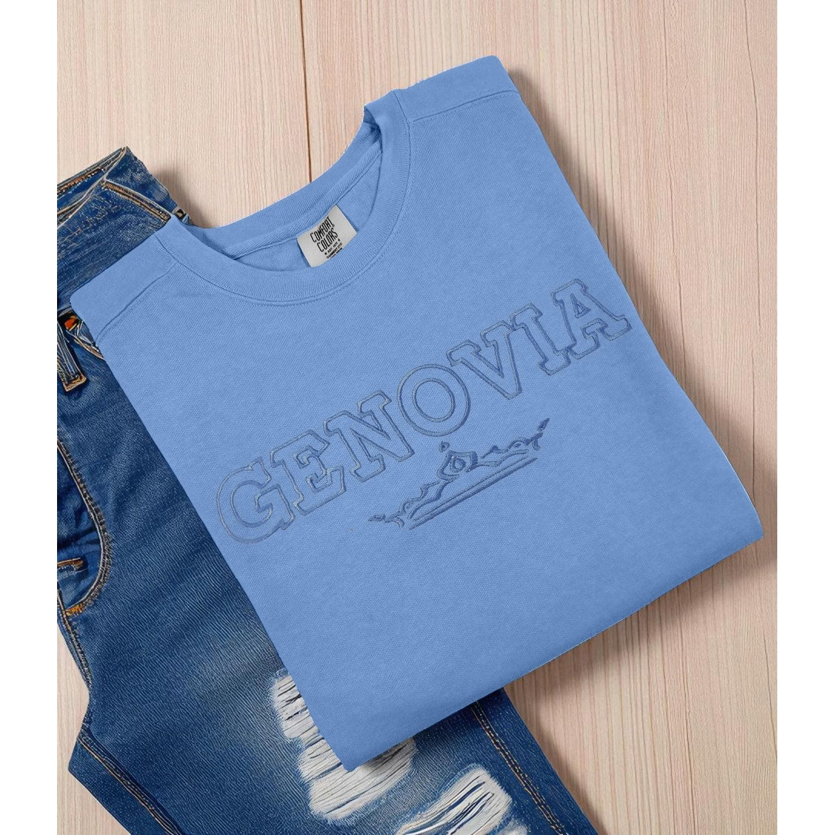Royal Varsity Embroidered Crewneck, Princess Inspired College shirt, Cozy Comfort Colors Style Shirt, Bookish Movie Fan Gift