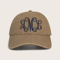 Custom Monogram Distressed Baseball Hat, Vintage Ladies Ball Cap, Bridal Party Gift