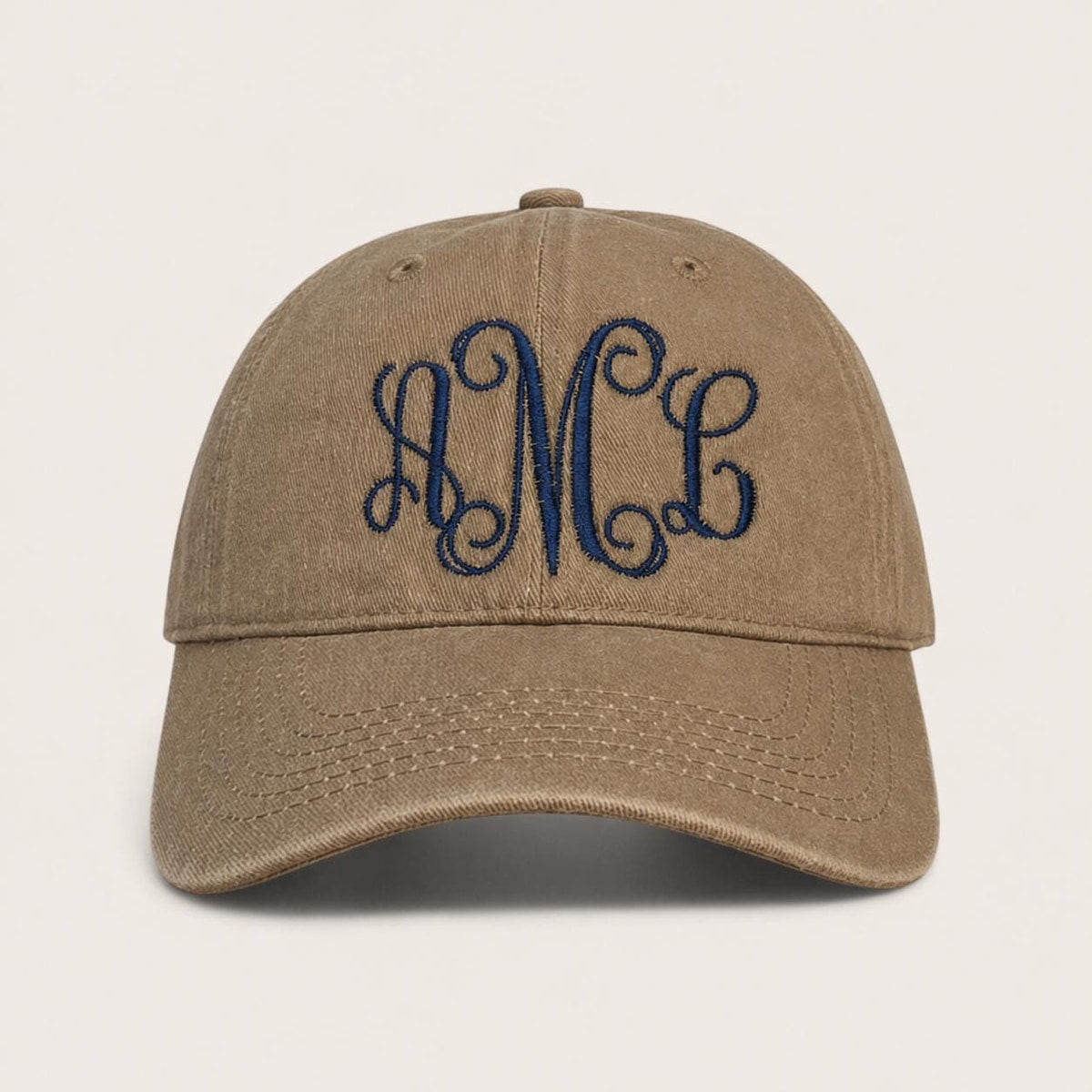Custom Monogram Distressed Baseball Hat, Vintage Ladies Ball Cap, Bridal Party Gift