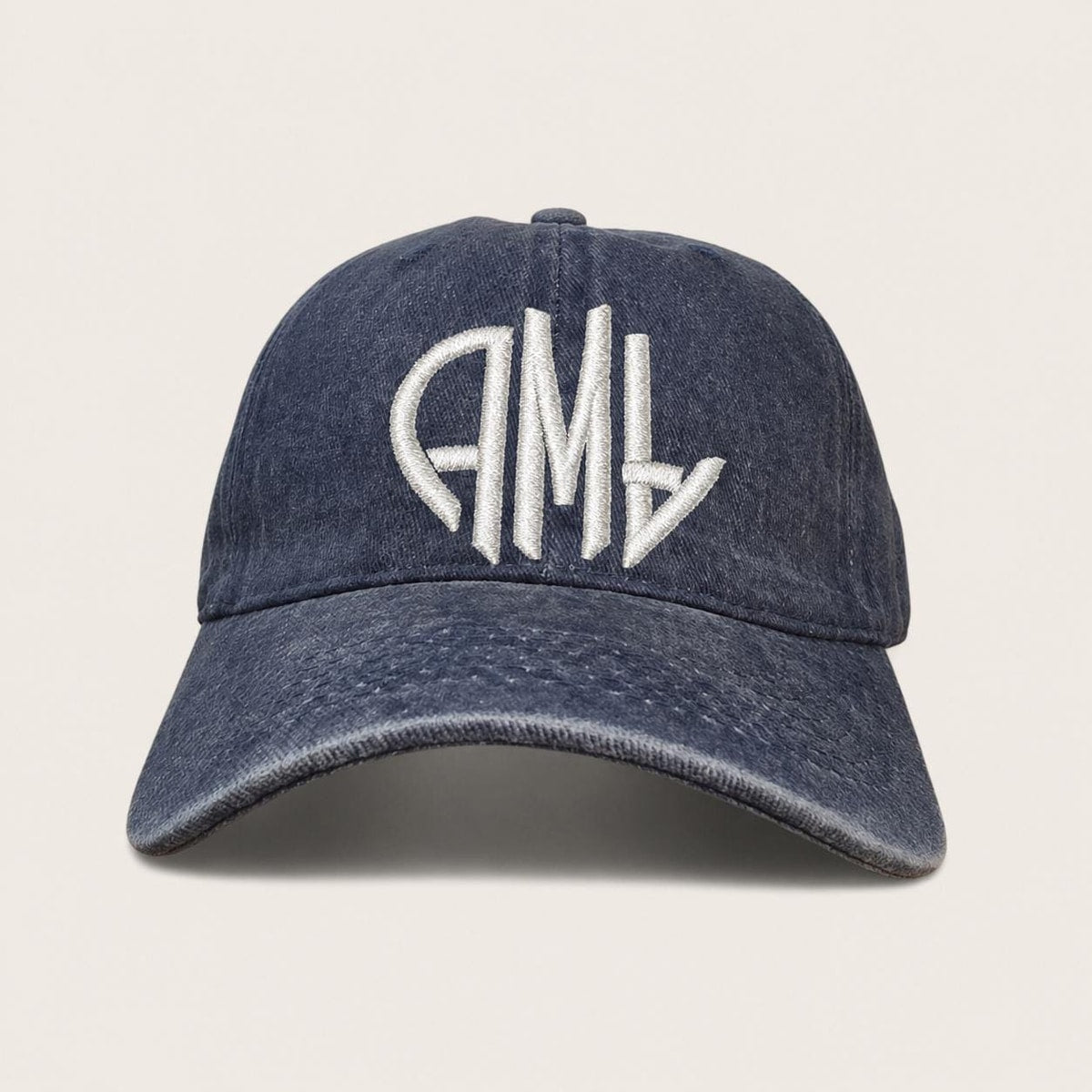 Custom Monogram Distressed Baseball Hat, Vintage Ladies Ball Cap, Bridal Party Gift