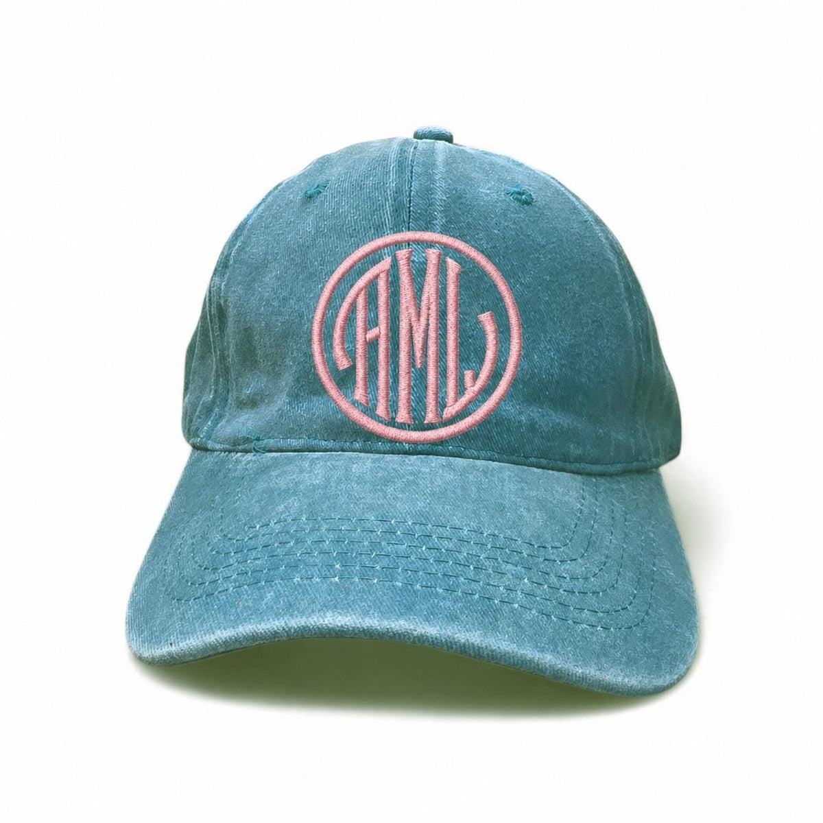 Custom Monogram Distressed Baseball Hat, Vintage Ladies Ball Cap, Bridal Party Gift