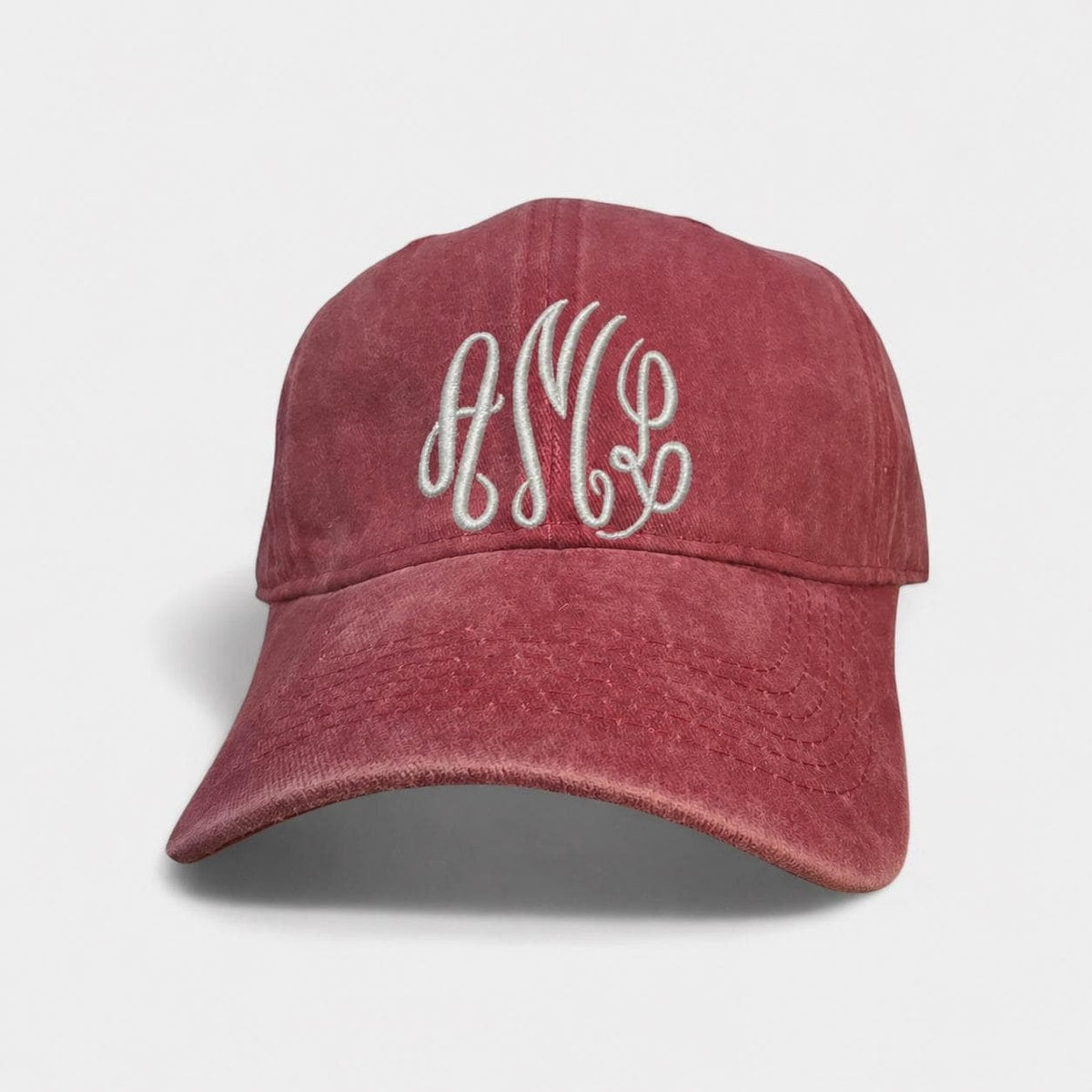 Custom Monogram Distressed Baseball Hat, Vintage Ladies Ball Cap, Bridal Party Gift
