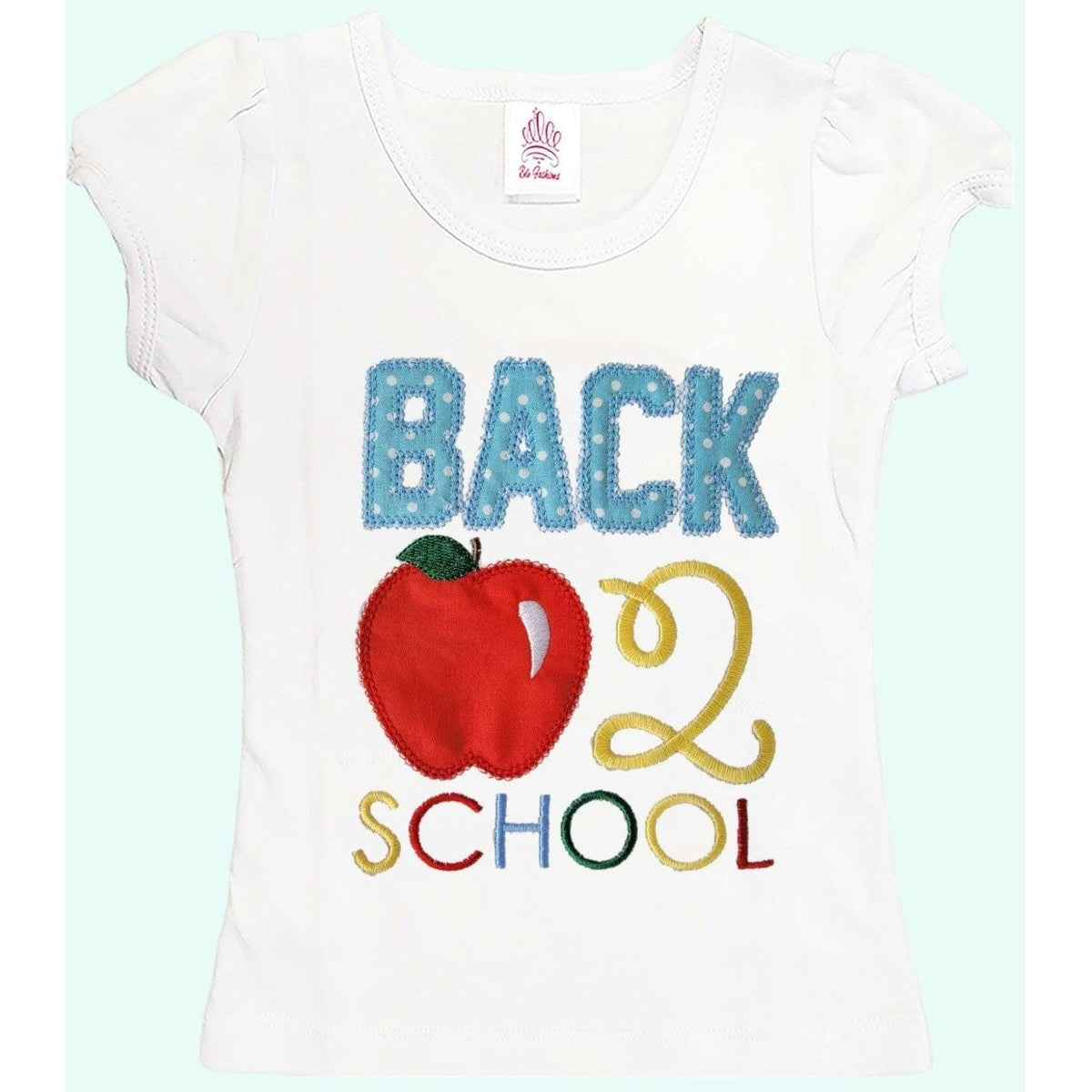 Cute Toddler School Shirt: Embroidered Girls' First Day Top