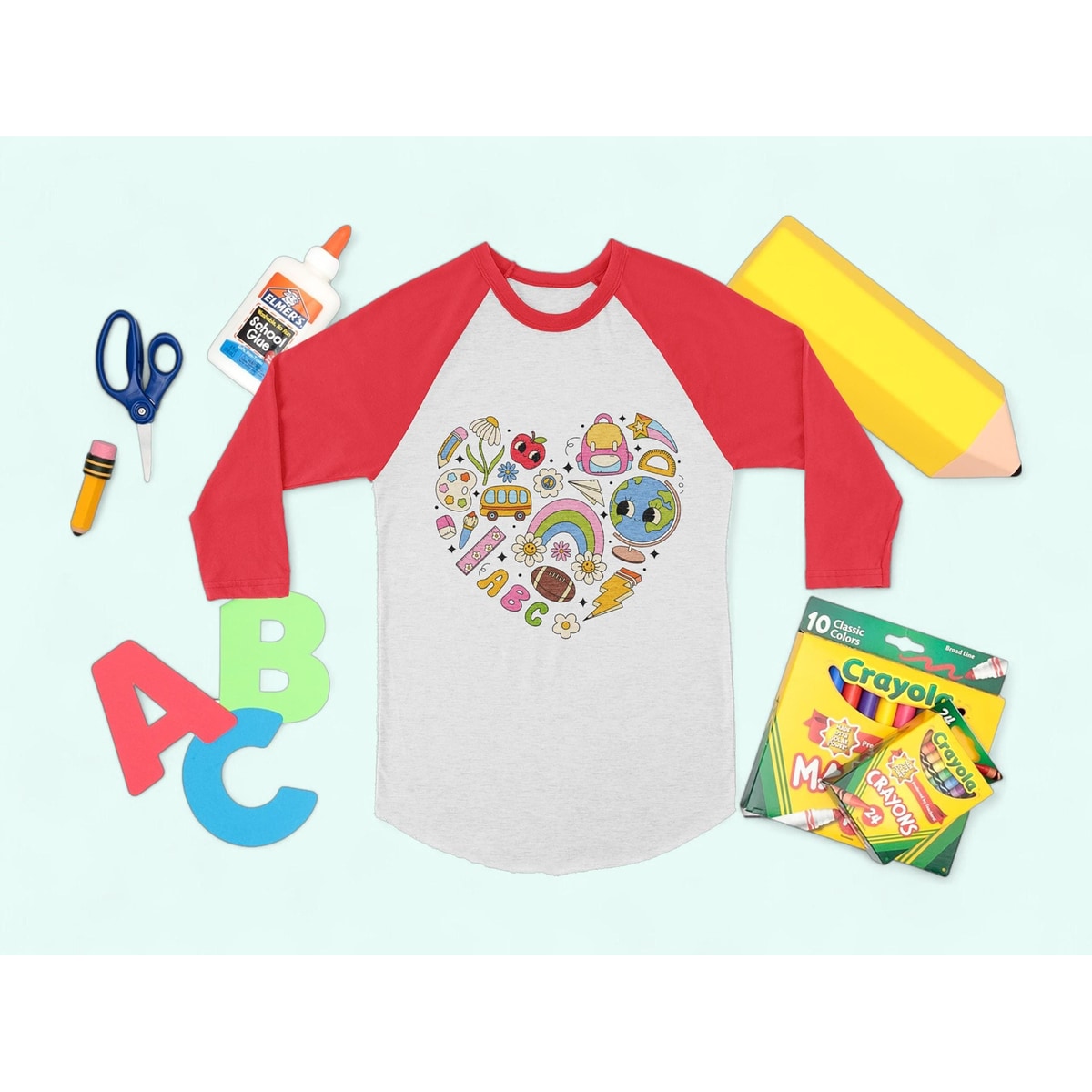Back to School Shirt: Girls' Embroidered Applique (Cotton, Multiple Sizes)