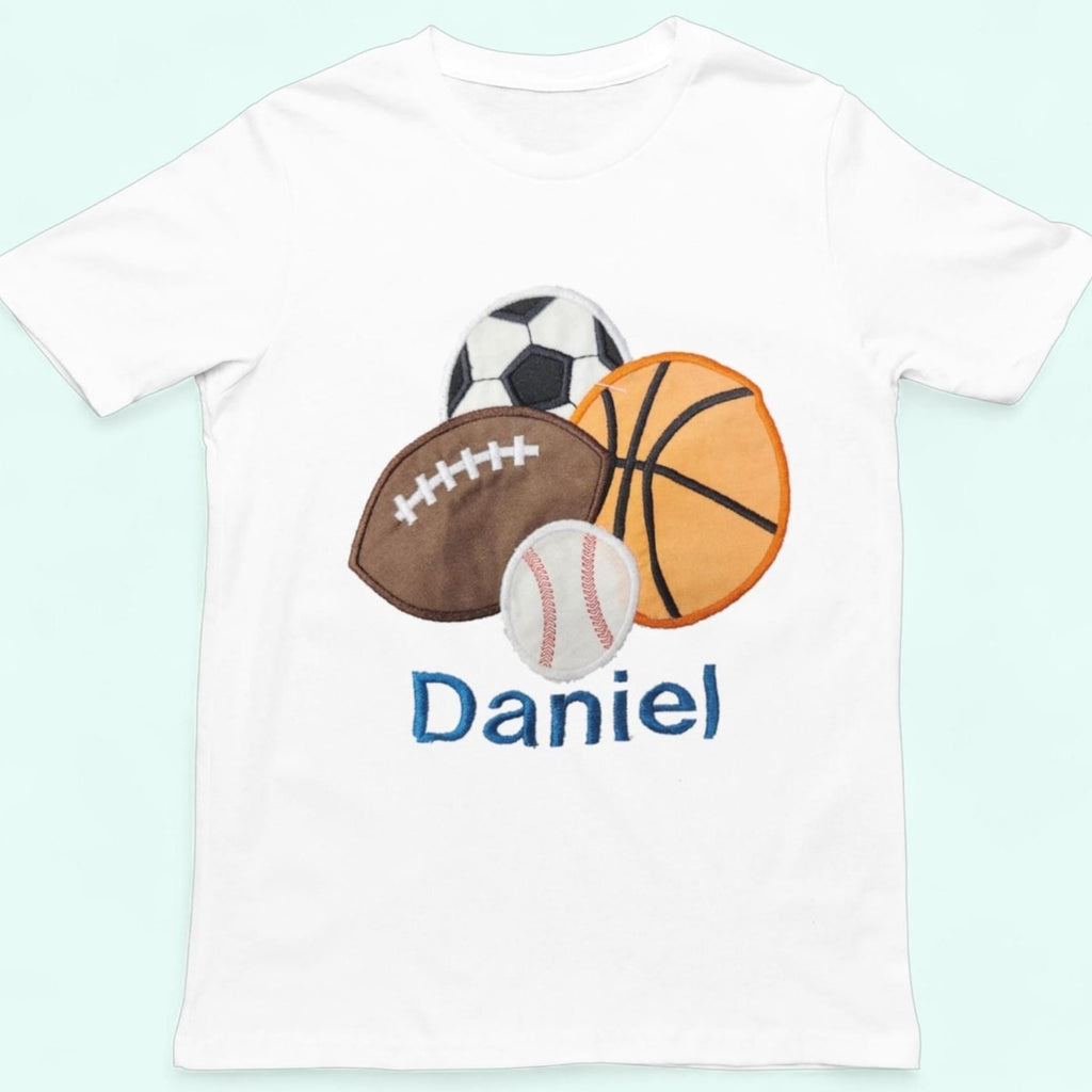 Personalized Sports Shirt - Embroidered Baseball, Football, Basketball or Soccer