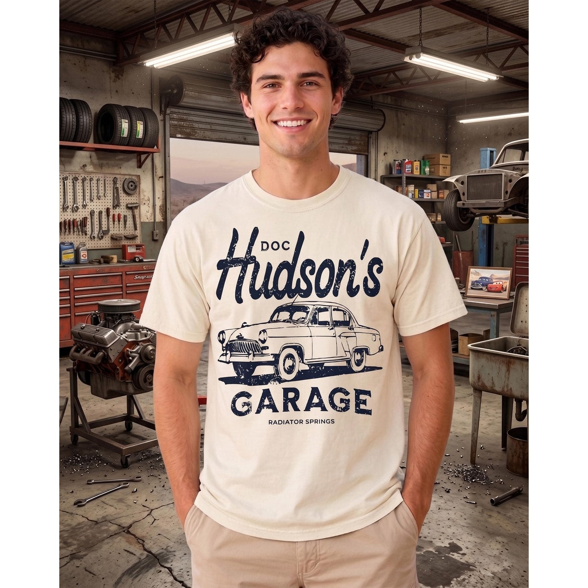 Vintage Race Car Shirt, Classic Racing Tee, Retro Mechanic Graphic Shirt, Men’s Car Lover Tee, Dad Gift, Boyfriend Gift