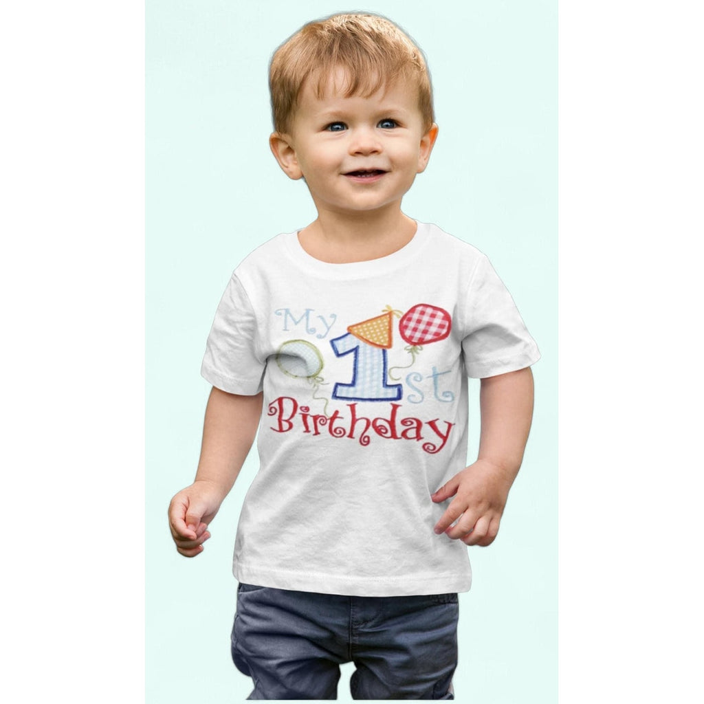 1st Birthday Shirt: Custom Embroidery - Soft and Comfortable