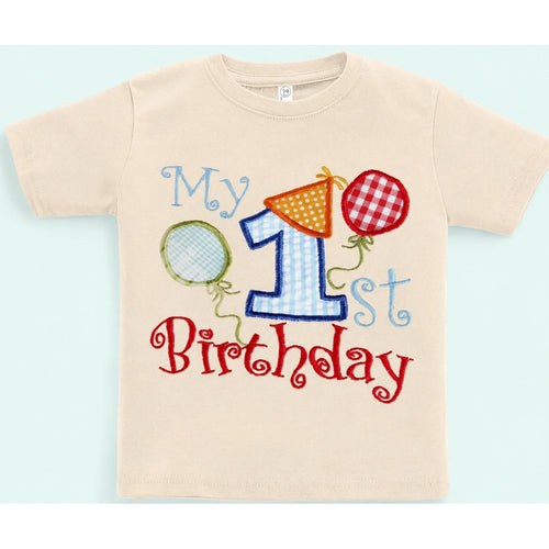 1st Birthday Shirt: Custom Embroidery - Soft and Comfortable